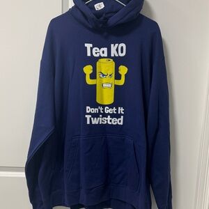 Navy Blue Graphic Hoodie